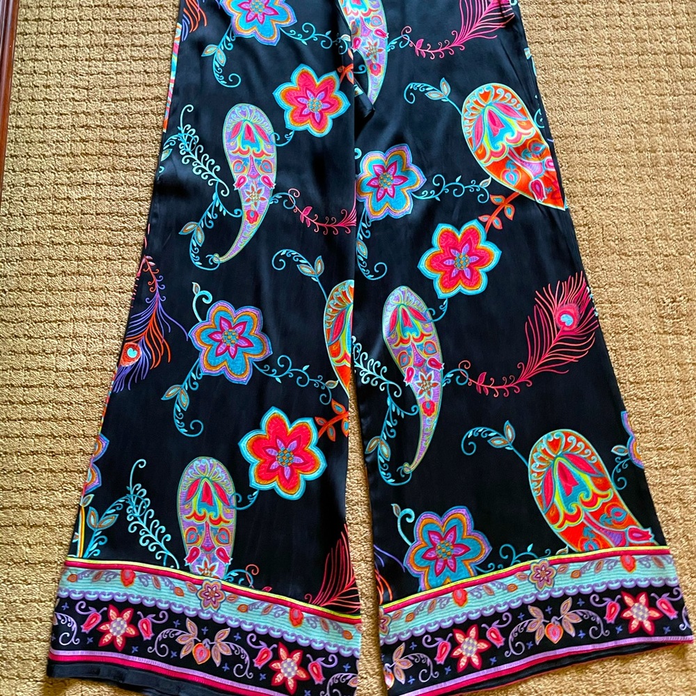 Wide Leg Silk Pant